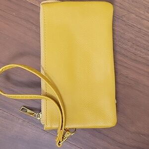 Vegan leather wristlet